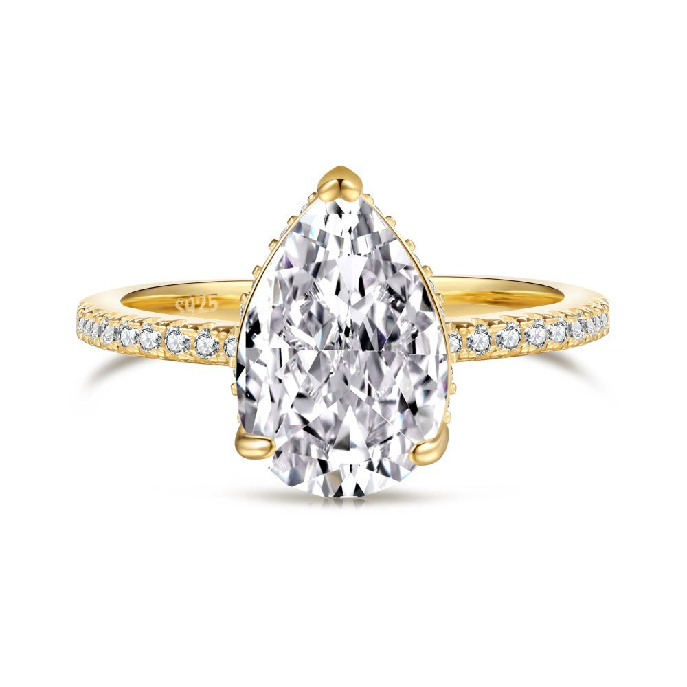Bague Géométrique – Argent Sterling S925 & Zirconia