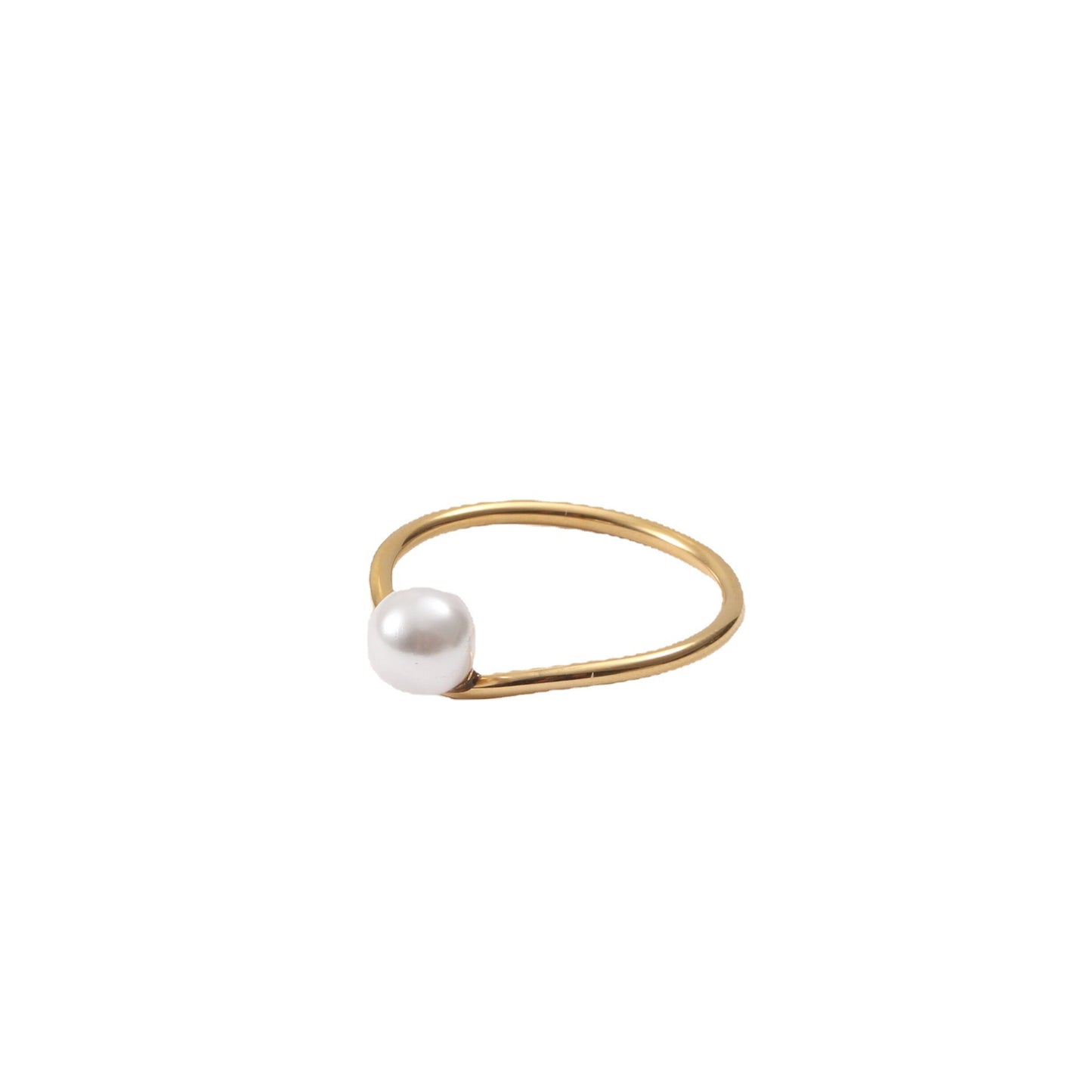 Bague Perle Nacrée — Plaqué Or 18K