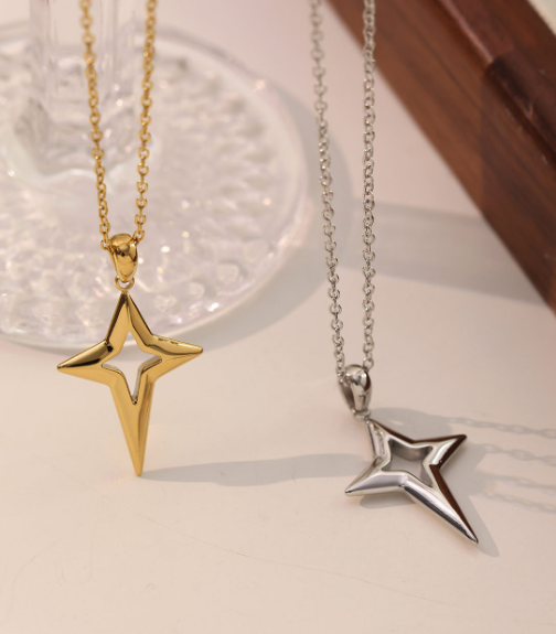 Collier Étoile Filante — Plaqué Or 18K