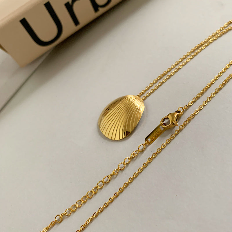 Collier Coquillage Superposé — Plaqué Or 18K