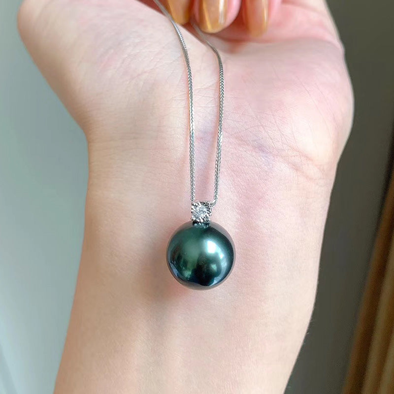 Collier Perle de Tahiti — Argent S925 Plaqué Or 18K