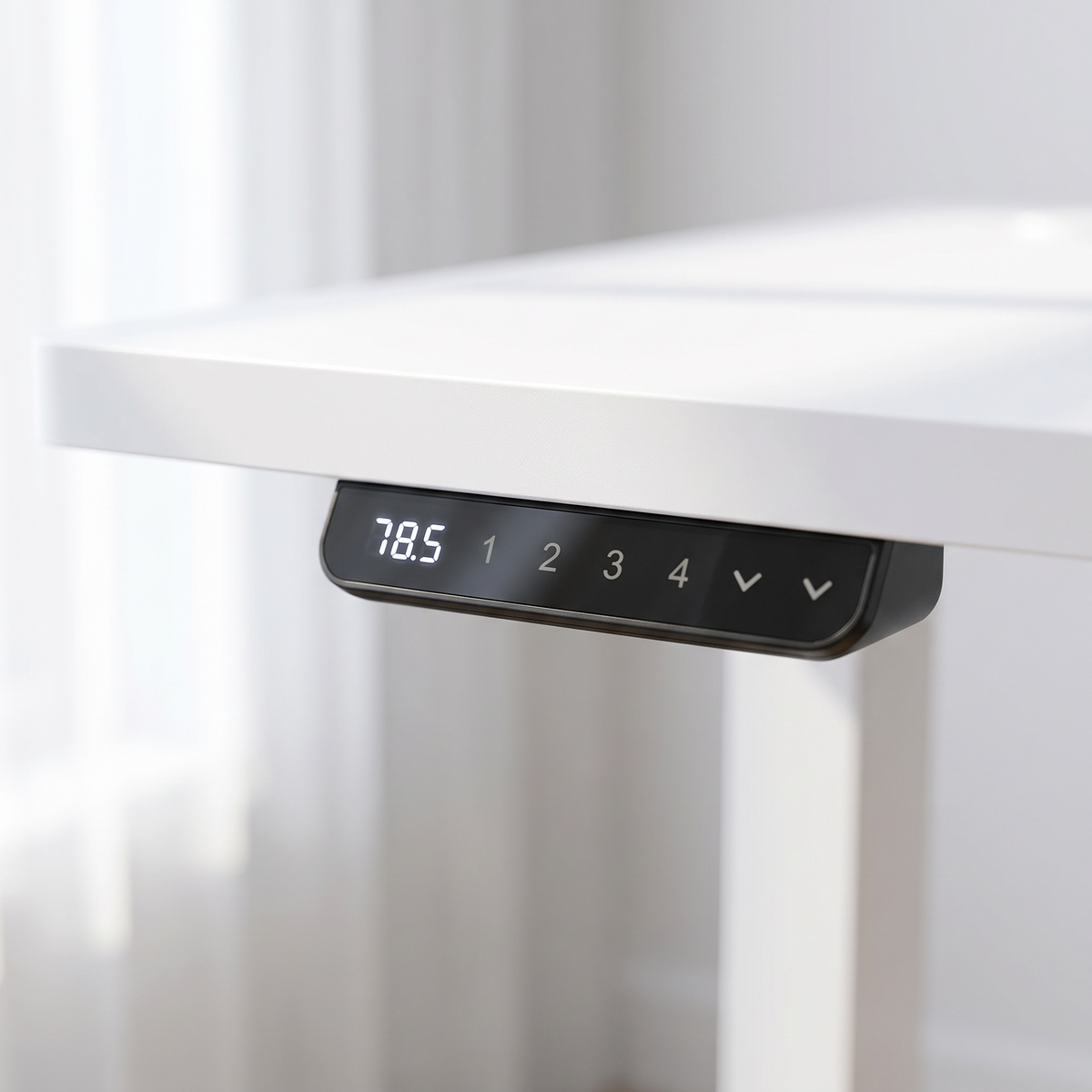 Bureau électrique à écran tactile, trois mémoires et prise USB dans un intérieur