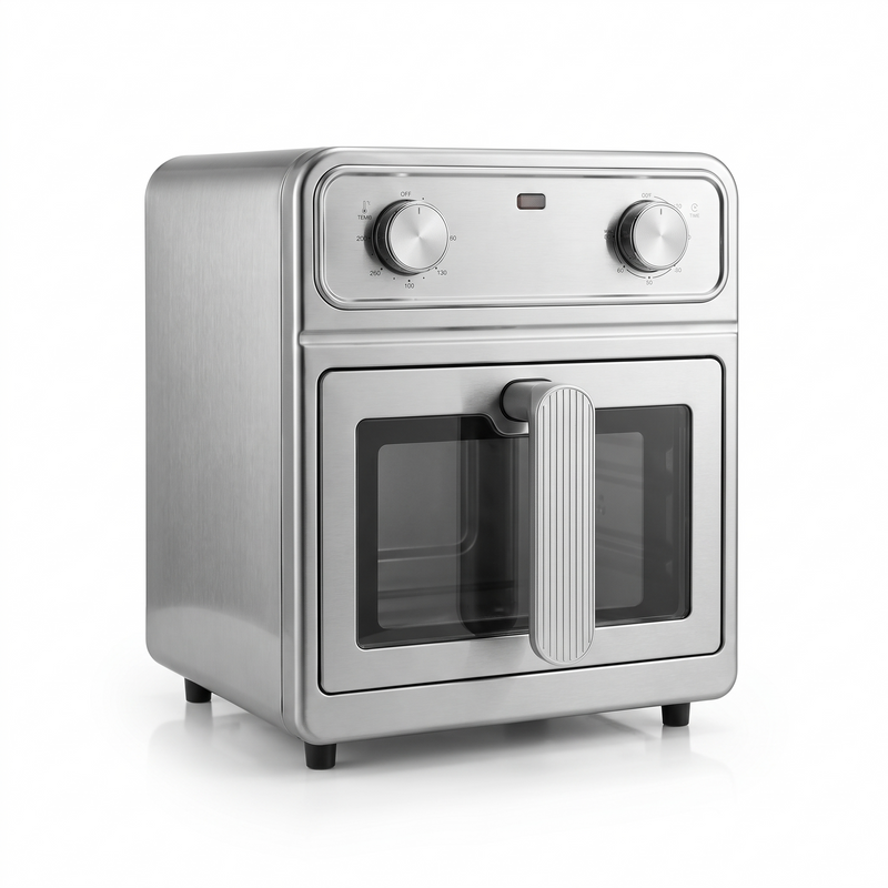 Friteuse sans huile en inox avec hublot, 6,5 litres
