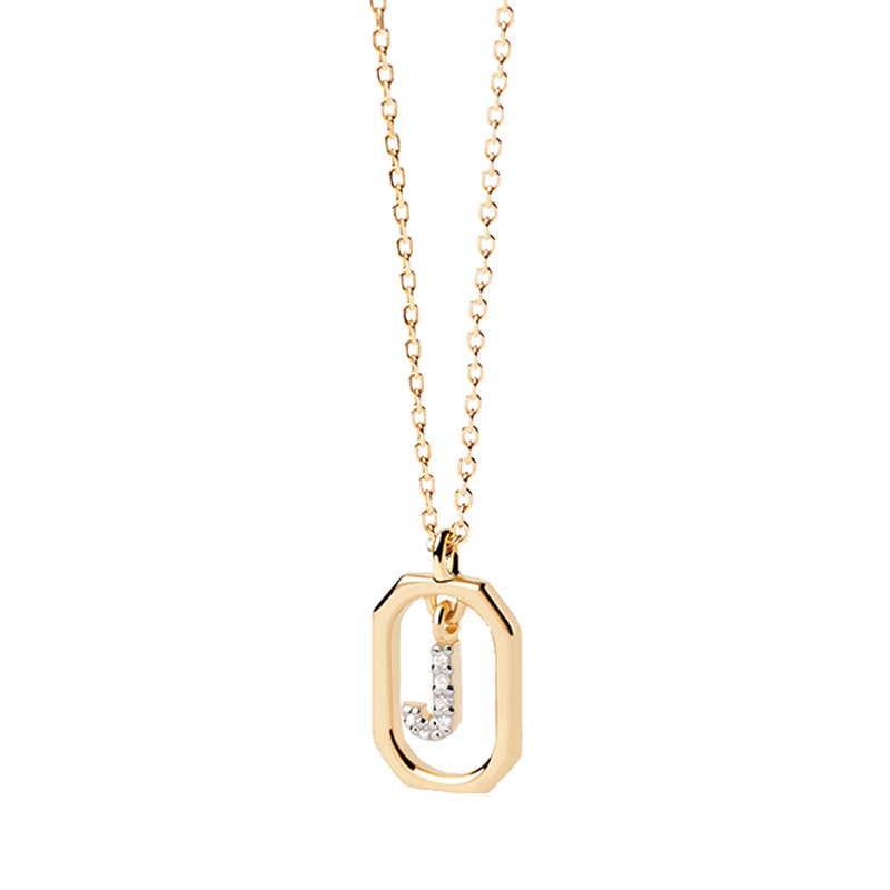 Collier Initiale — Argent S925 Plaqué Or 18K