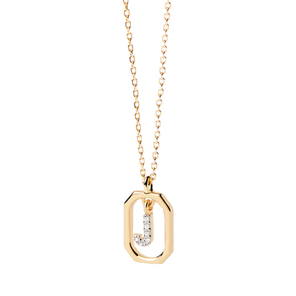 Collier Initiale — Argent S925 Plaqué Or 18K