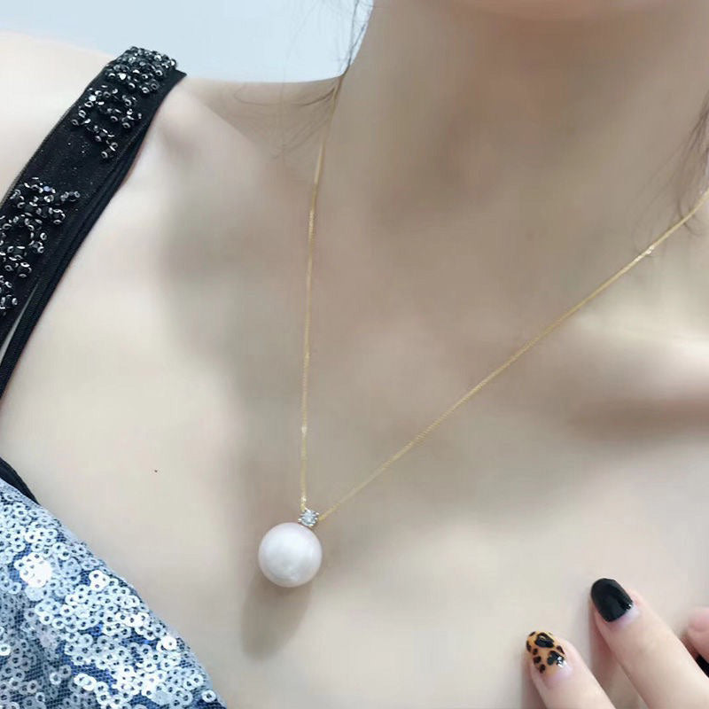 Collier Perle de Tahiti — Argent S925 Plaqué Or 18K