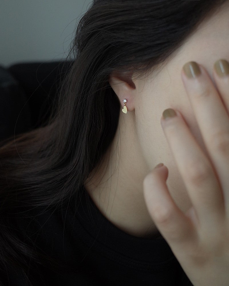 Boucles Cœurs Asymétriques — Argent Sterling S925