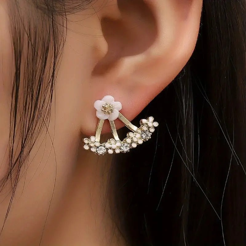 Boucles Fleur Éclat — Plaqué Or 18K