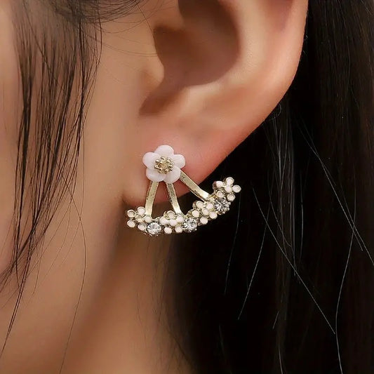 Boucles Fleur Éclat — Plaqué Or 18K