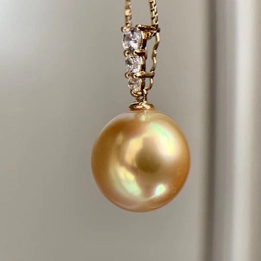 Collier Perle Lumière — Argent S925 Plaqué Or 18K