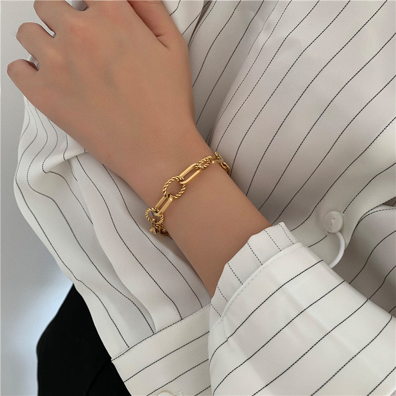 Bracelet Jonc Minimal — Plaqué Or 18K