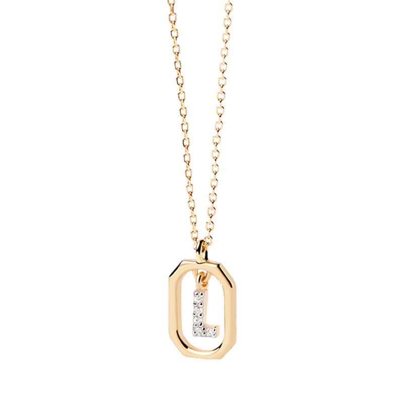 Collier Initiale — Argent S925 Plaqué Or 18K
