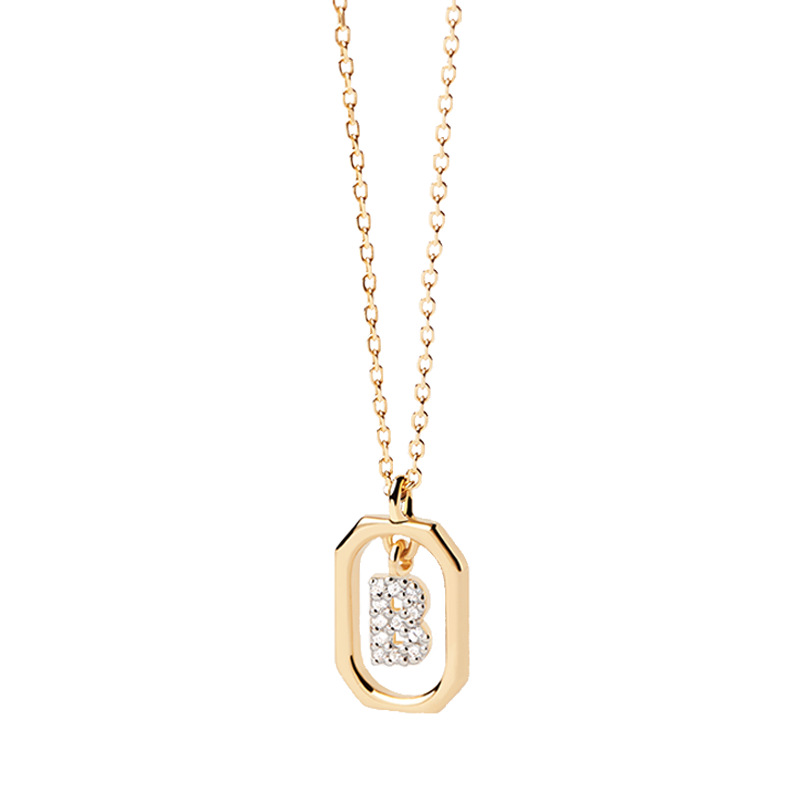 Collier Initiale — Argent S925 Plaqué Or 18K
