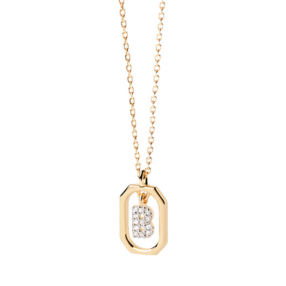 Collier Initiale — Argent S925 Plaqué Or 18K