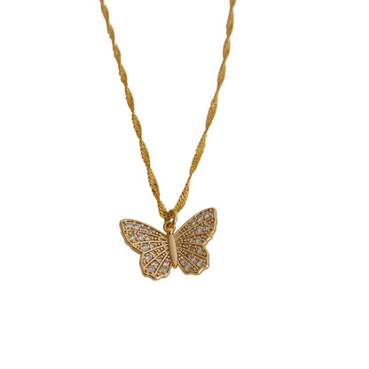 Collier Papillon — Plaqué Or 18K