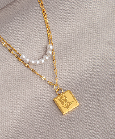 Collier Papillon Céramique — Plaqué Or 18K