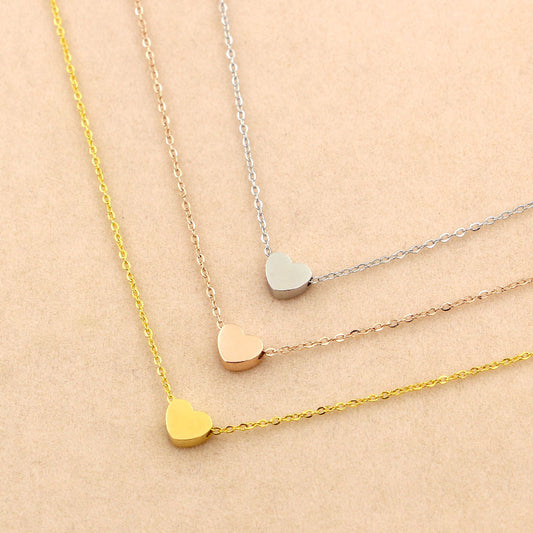 Collier Cœur Rosé — Plaqué Or Rose 18K