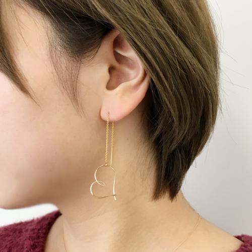 Boucles Cœur Goutte — Argent S925 Plaqué Or 18K
