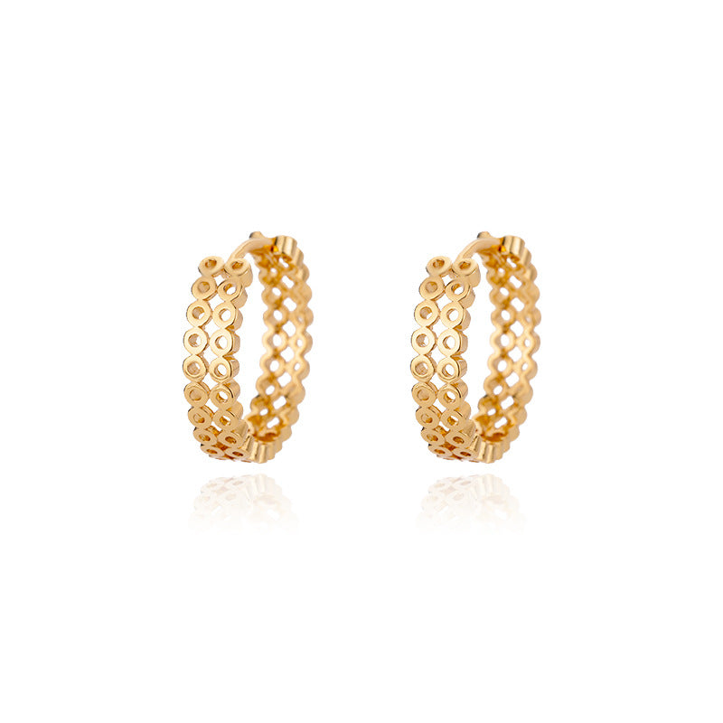 Créoles Géométriques — Plaqué Or 18K