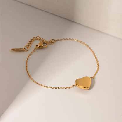Bijou Cœur Rouge — Acier Inoxydable Plaqué Or 18K
