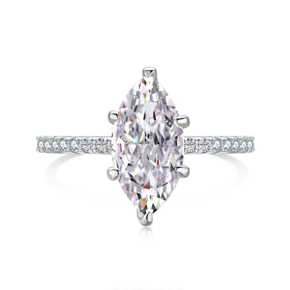 Bague Géométrique – Argent Sterling S925 & Zirconia