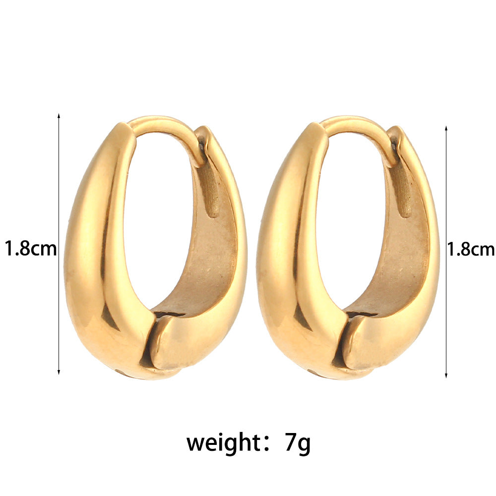 Boucles Mini Poire — Acier 316L Plaqué Or 18K