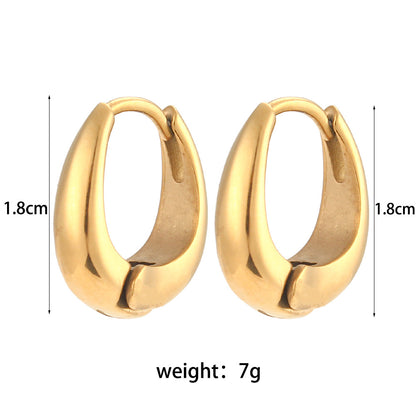Boucles Mini Poire — Acier 316L Plaqué Or 18K