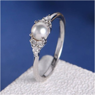 Bague Perle Rosée — Plaqué Or Rose 18K