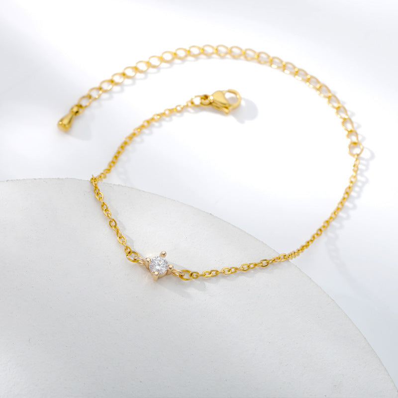 Bracelet Ligne Pavée — Plaqué Or 18K