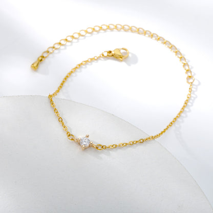 Bracelet Ligne Pavée — Plaqué Or 18K