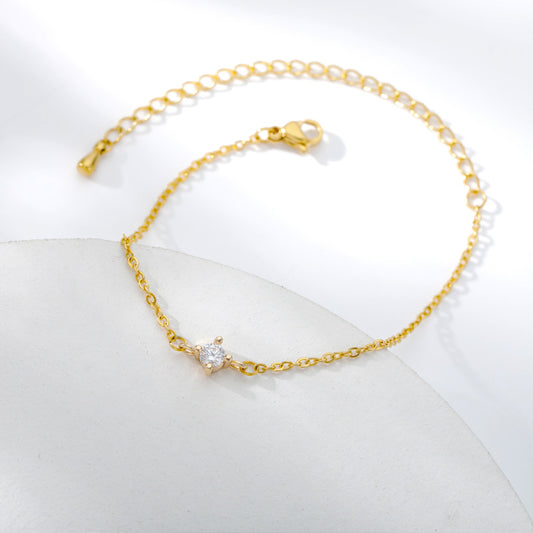 Bracelet Ligne Pavée — Plaqué Or 18K