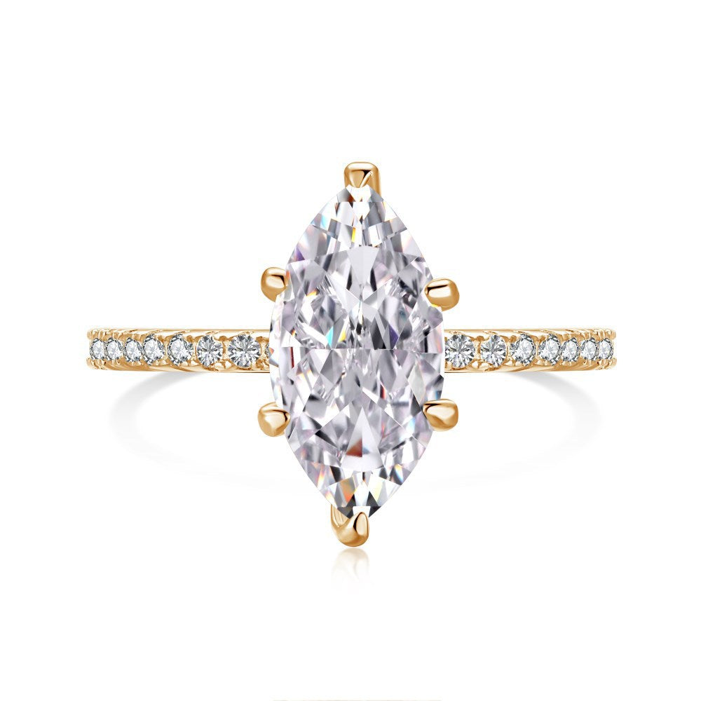 Bague Géométrique – Argent Sterling S925 & Zirconia