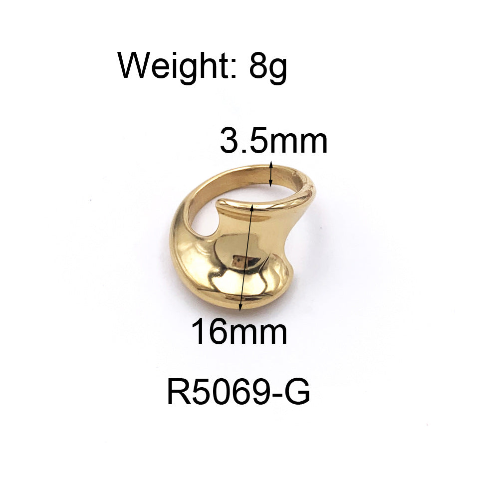 Bague Ellipse — Plaqué Or 18K