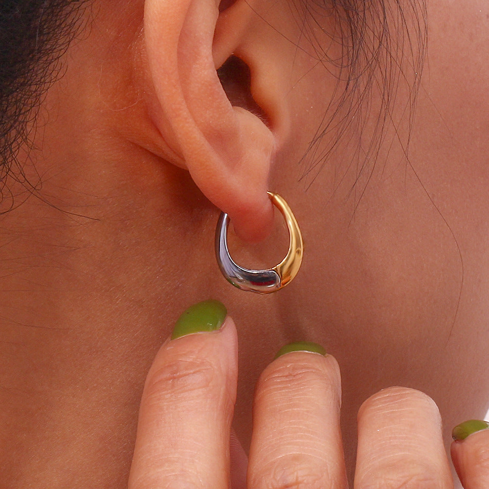 Boucles Mini Poire — Acier 316L Plaqué Or 18K