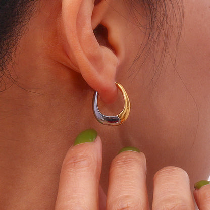 Boucles Mini Poire — Acier 316L Plaqué Or 18K