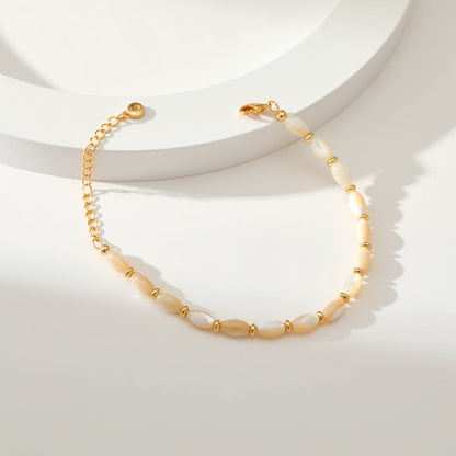 Bracelet Perle Coquillage — Plaqué Or 18K