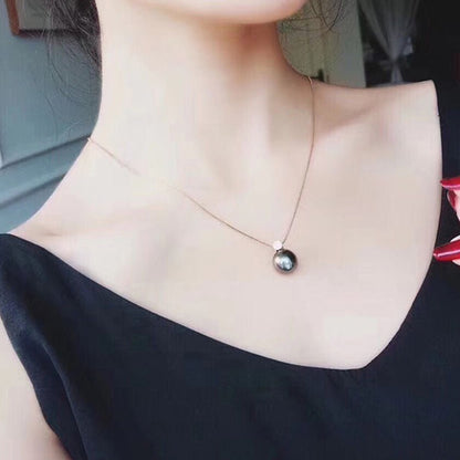Collier Perle de Tahiti — Argent S925 Plaqué Or 18K