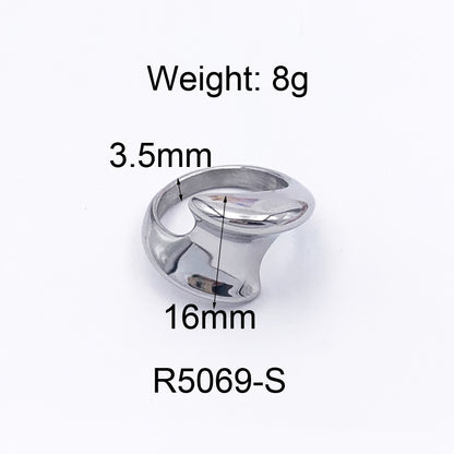 Bague Ellipse — Plaqué Or 18K