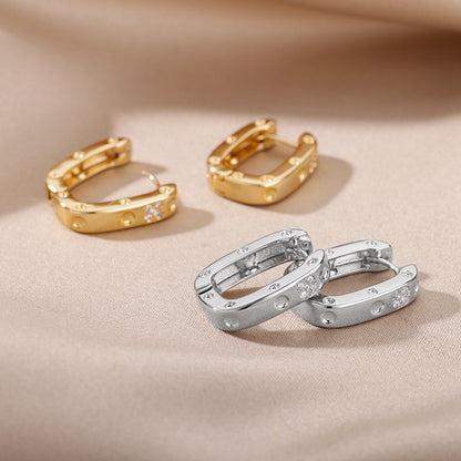 Créoles Géométriques — Plaqué Or 18K