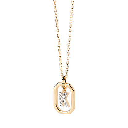 Collier Initiale — Argent S925 Plaqué Or 18K