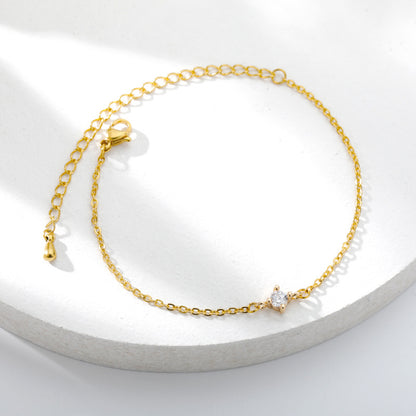 Bracelet Ligne Pavée — Plaqué Or 18K