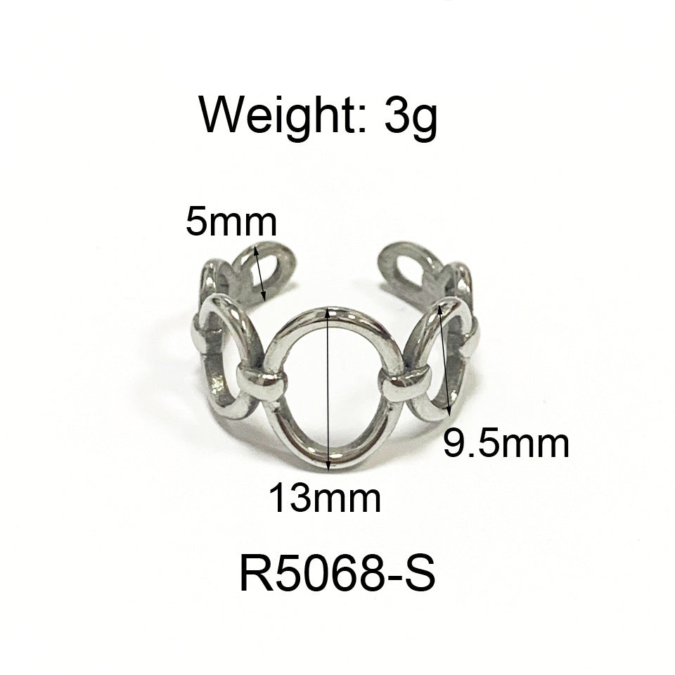 Bague Ellipse — Plaqué Or 18K