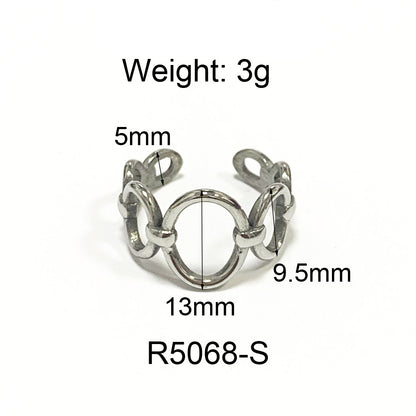 Bague Ellipse — Plaqué Or 18K