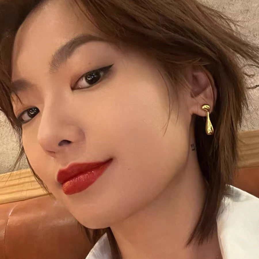 Boucles Goutte Asymétrique — Plaqué Or 18K