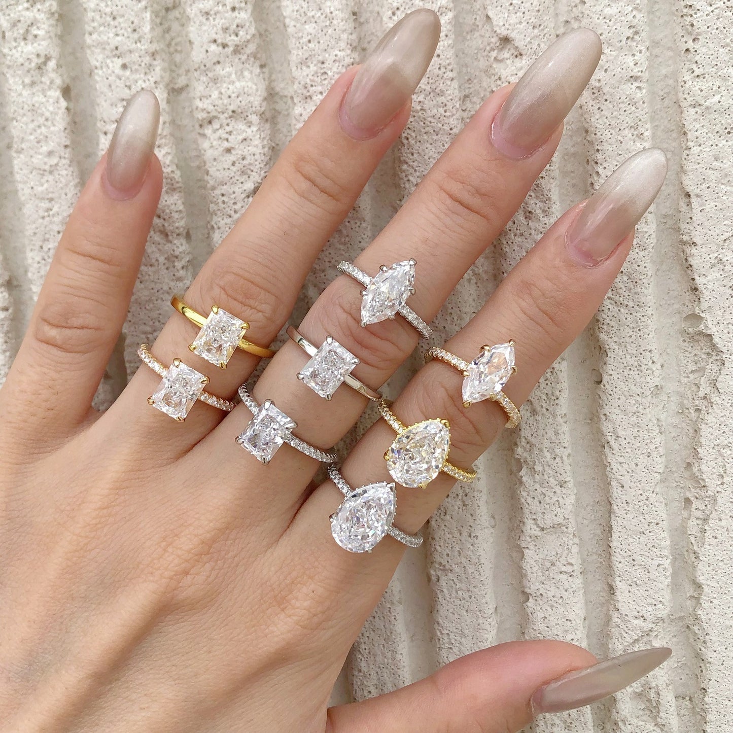 Bague Géométrique – Argent Sterling S925 & Zirconia