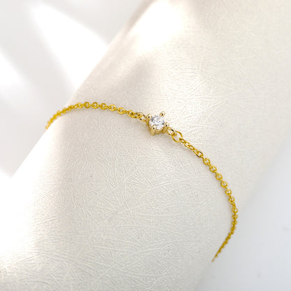Bracelet Ligne Pavée — Plaqué Or 18K