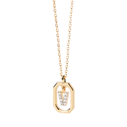 Collier Initiale — Argent S925 Plaqué Or 18K