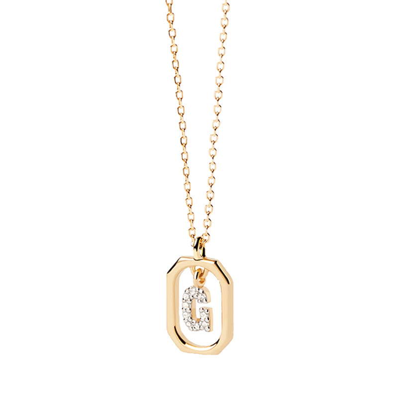 Collier Initiale — Argent S925 Plaqué Or 18K