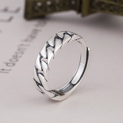 Bague Chaîne Ajustable — Argent S925