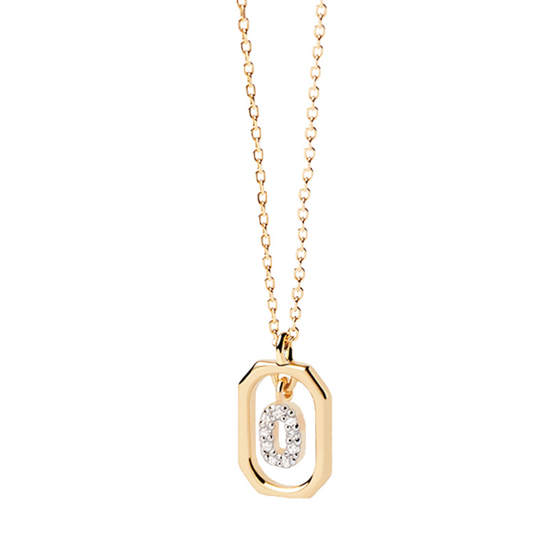 Collier Initiale — Argent S925 Plaqué Or 18K